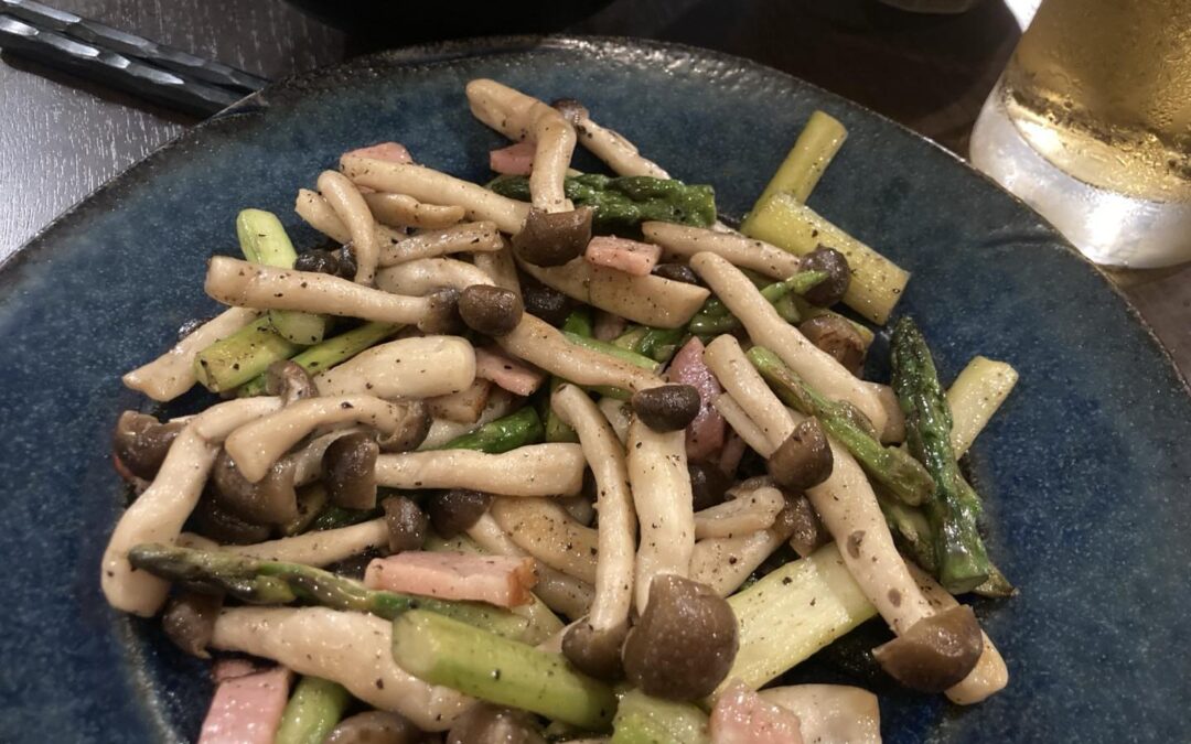 アスパラきのこ炒め